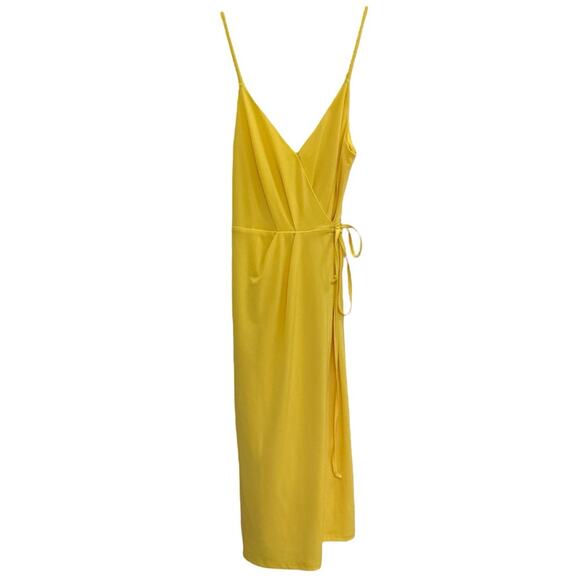 BCBGeneration Strappy Wrap Dress in Bright Yellow XXS/XS - Picture 1 of 11